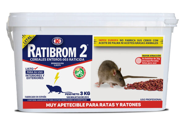 Cubeta Ratibrom cereales 3 Kg